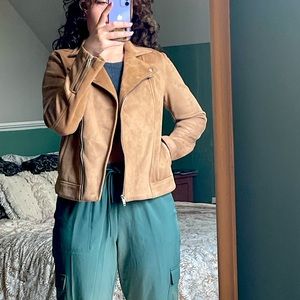 Camel brown suede jacket